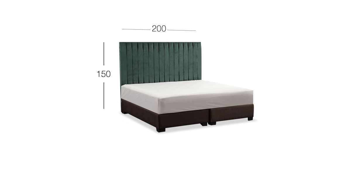 Cabecera King Size Megan Esmeralda Terciopelo