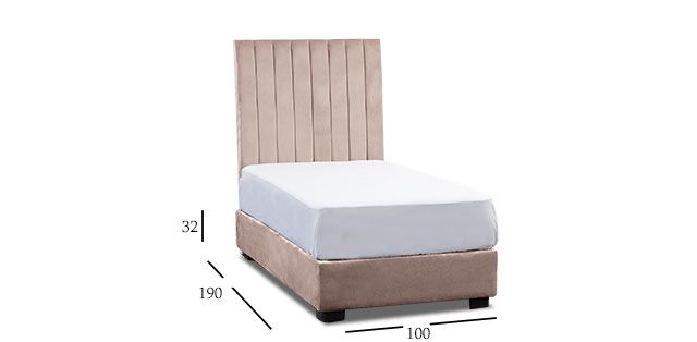 Base De Cama Individual Megan Rosa