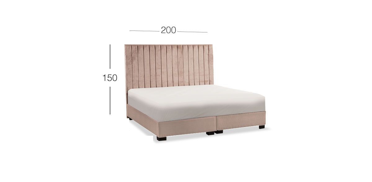 Cabecera King Size Megan Palo De Rosa Terciopelo