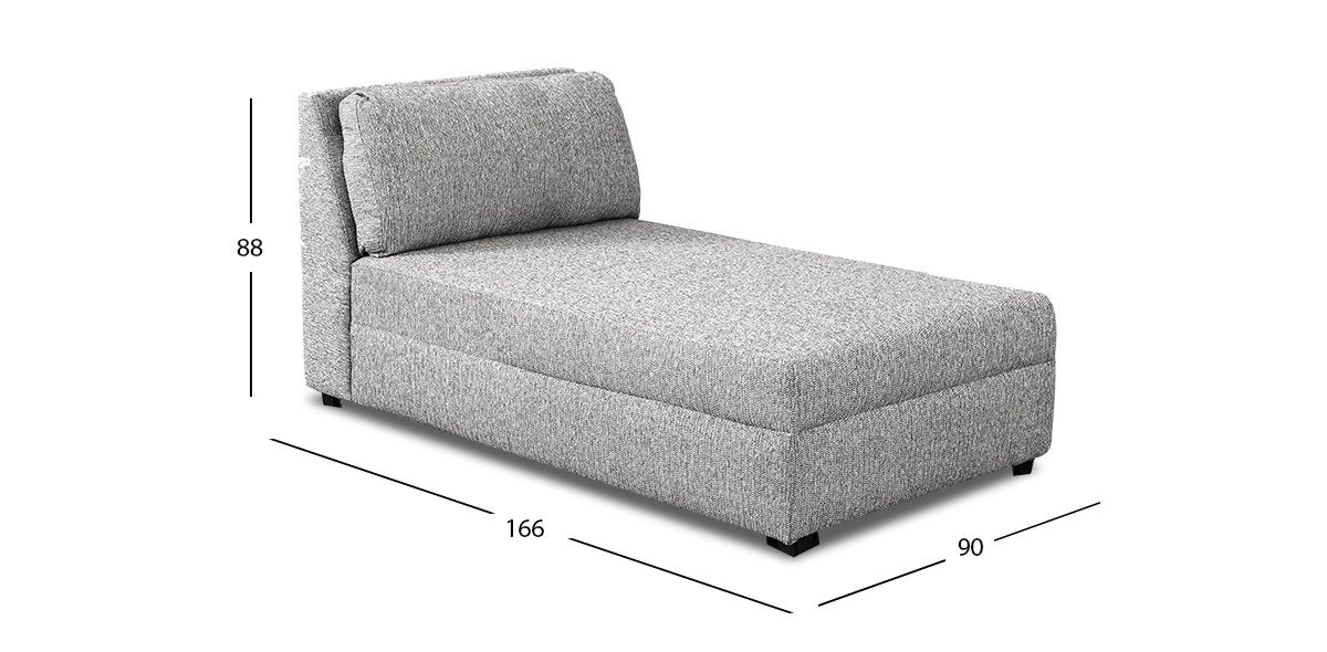 Chaise Long Gea  Gris Acero Sirius