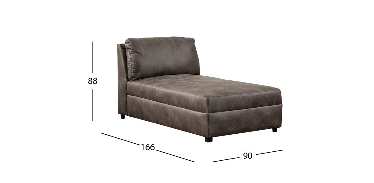 Chaise Long Gea Montana Gris