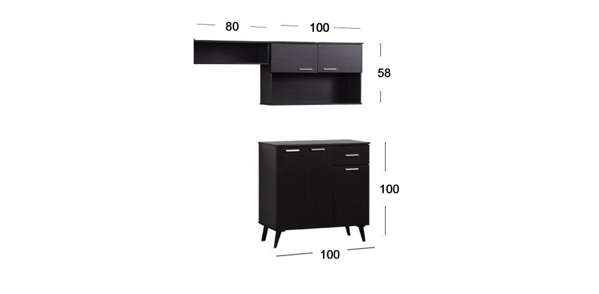 Cocina 180 Cm Sicilia Café 