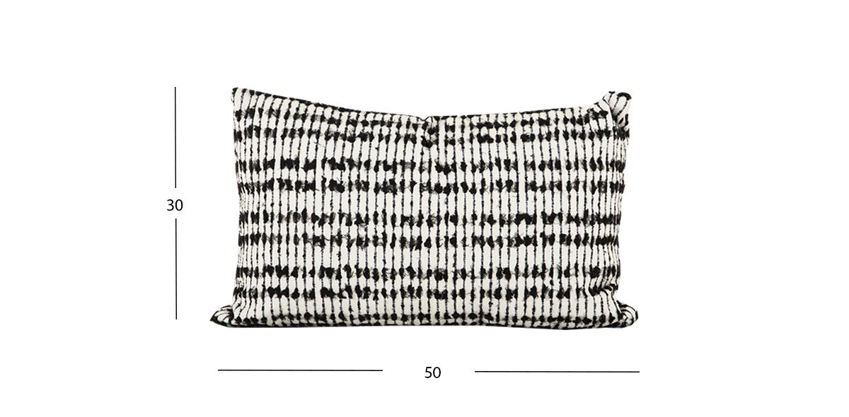 Cojín Riñonera Decorativo Nepal Tassles Negro