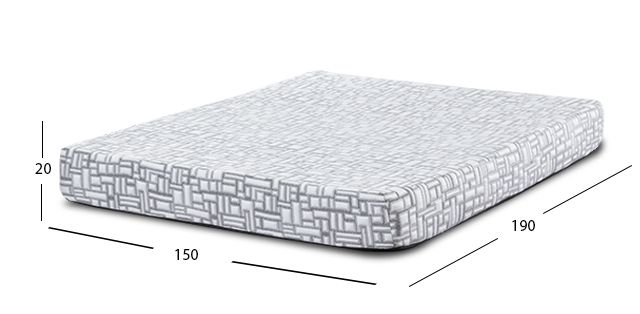 Colchón Queen Size Memory Foam Nepal Semi-Flex 