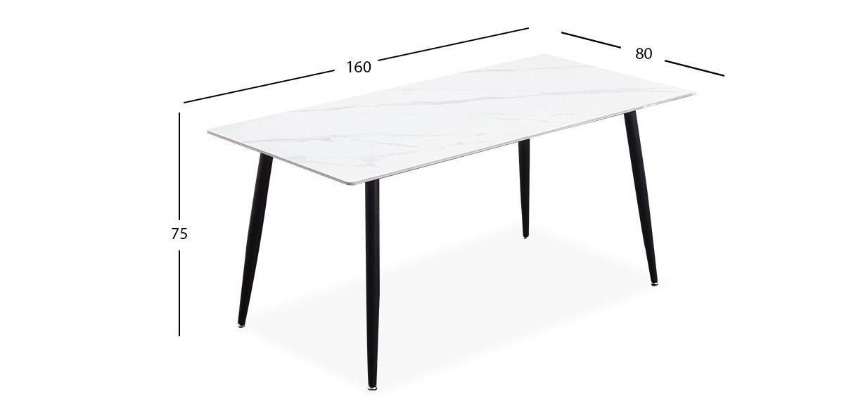 Mesa Comedor Rectangular Clever Blanco 