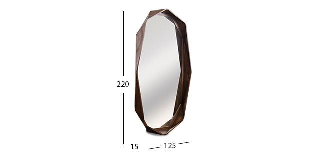 Espejo Decorativo Rectangular Tayen Parota  