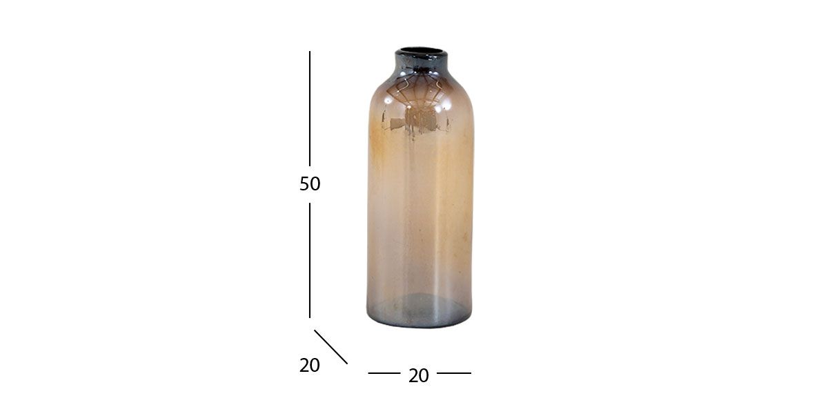 Jarrón Decorativo Balero Cristal Zirconia Café Grande