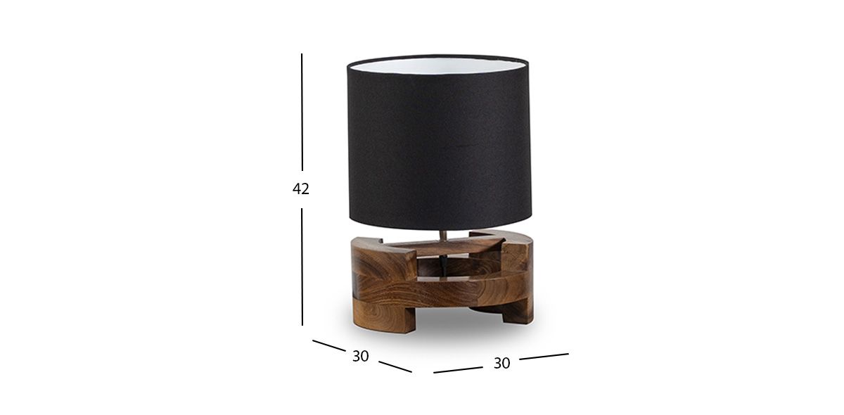 Lámpara De Mesa Lego Negro