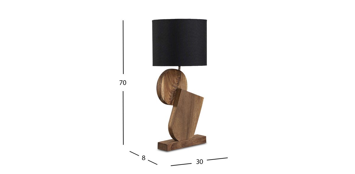 Lámpara De Mesa Picaso Negro