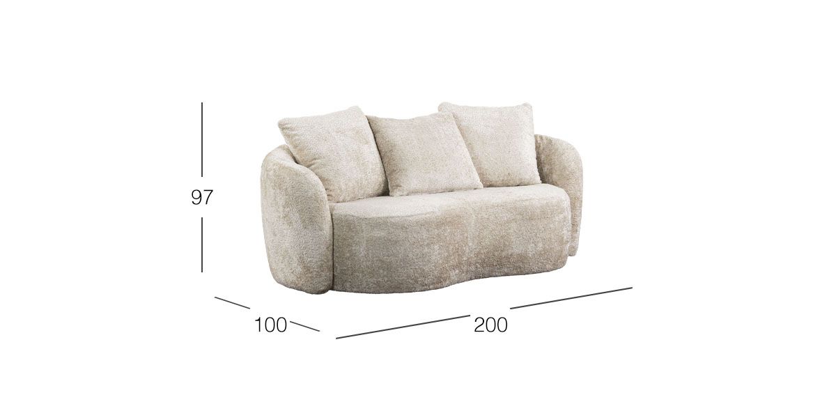Sofá 2 Plazas Cornelia CL Beige