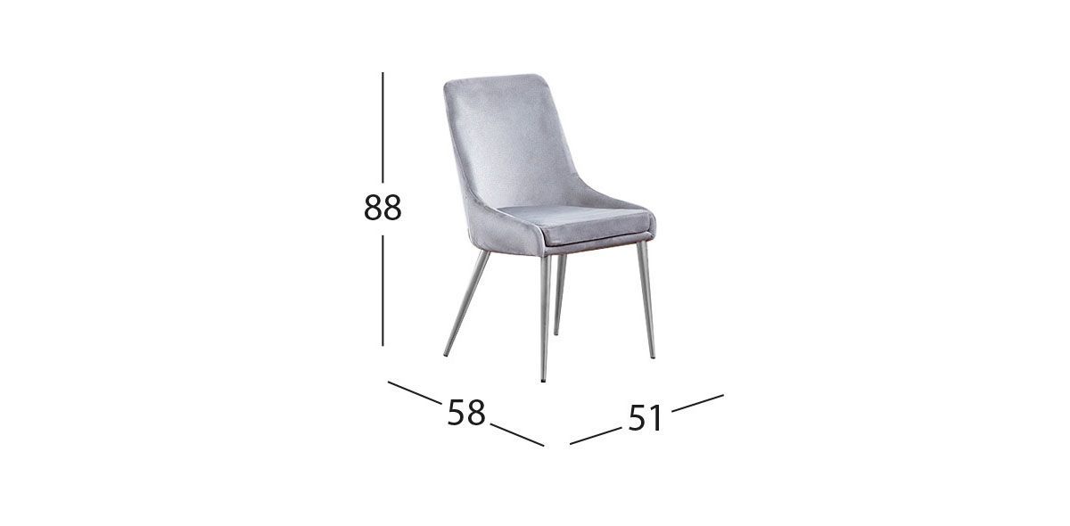 Silla Enkel II Gris Velvet