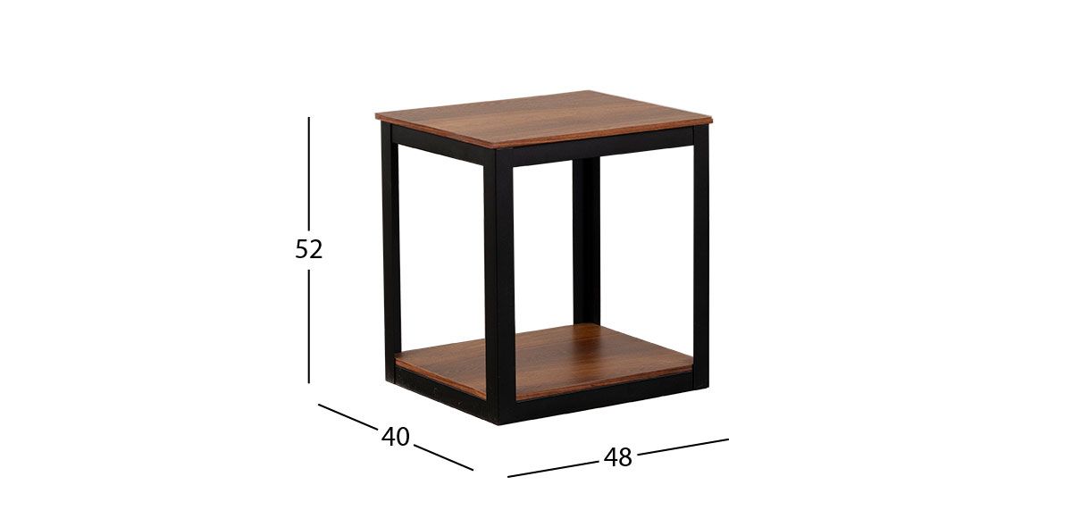  Mesa Lateral Cuadrada Tammy Café