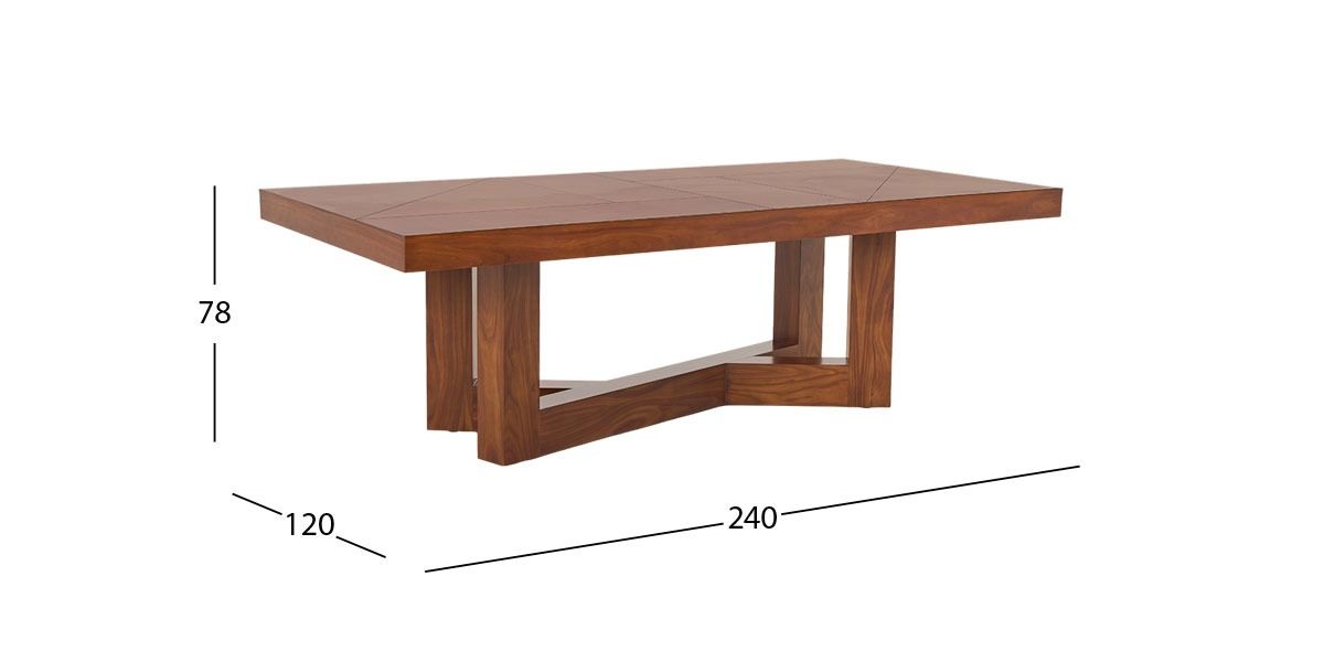 Mesa Comedor Rectangular Creta Tzalam 240 Cms