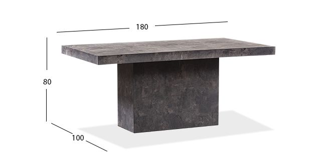 Mesa Comedor 180 x 100 Cm Rectangular Stone
