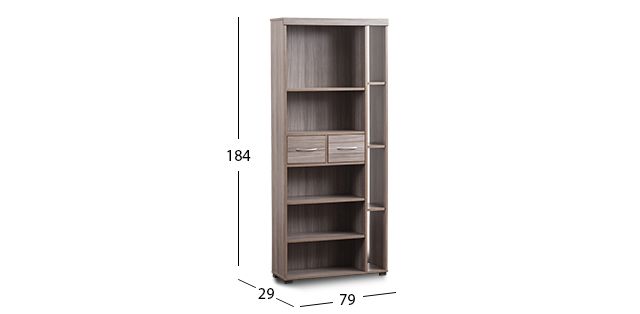Modulo Lateral 2 Cajones Juliana  Gris