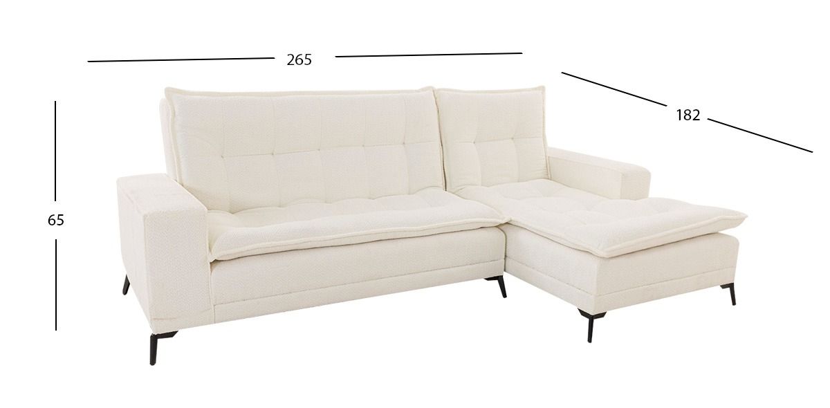 Sala En L Con Respaldo Abatible Derecha Jennifer Beige