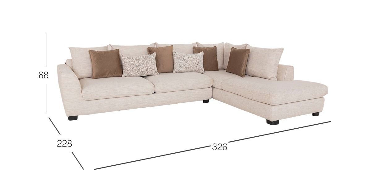 Sala Modular Derecha Surf Beige (Boal)