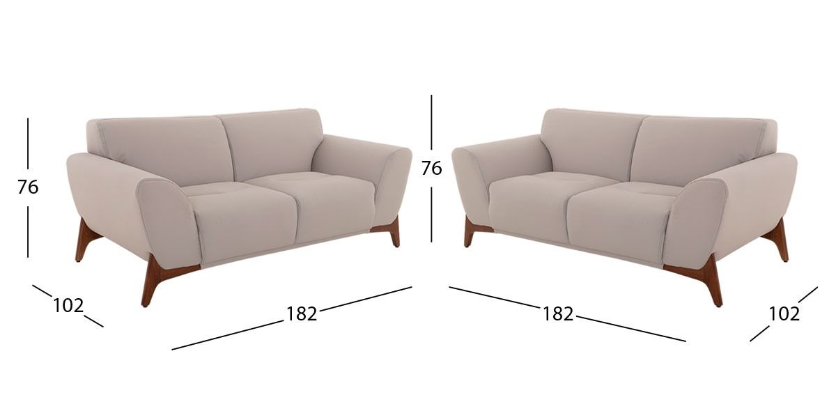 Sala Arello Gris (Boal) 2 Piezas