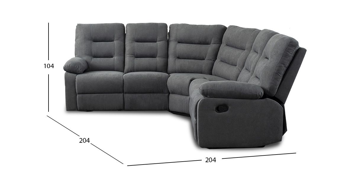 Sala Modular Con Reclinables Alina Gris