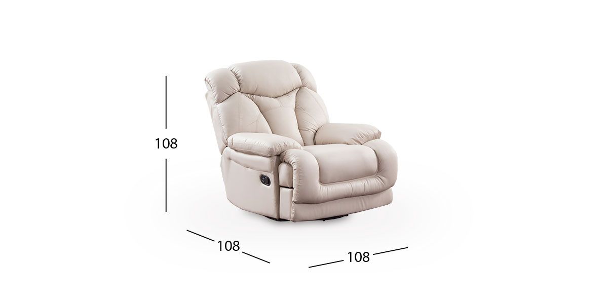 Sill&oacute;n Reclinable Con  Sistema Giratorio Lake Beige
