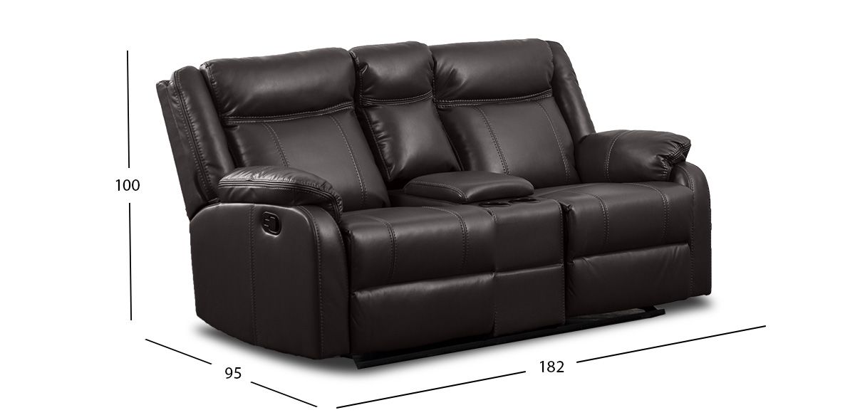 Sofá 2 Plazas Reclinable Wagner Chocolate