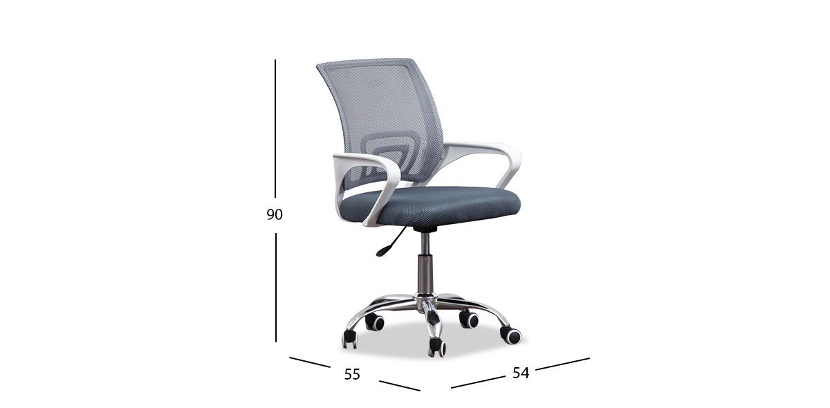 Silla De Oficina Scott New White/Gray