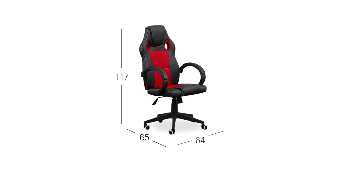 Silla De Oficina  Game  Negro/Rojo