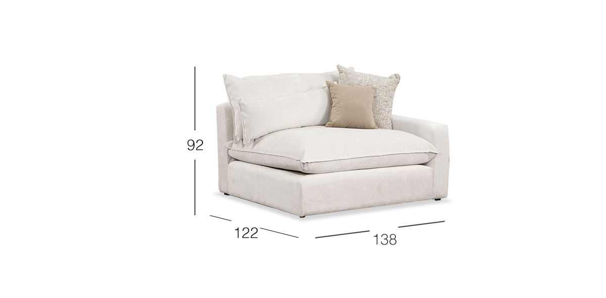 Sillón Brazo Derecho Macca Blanco