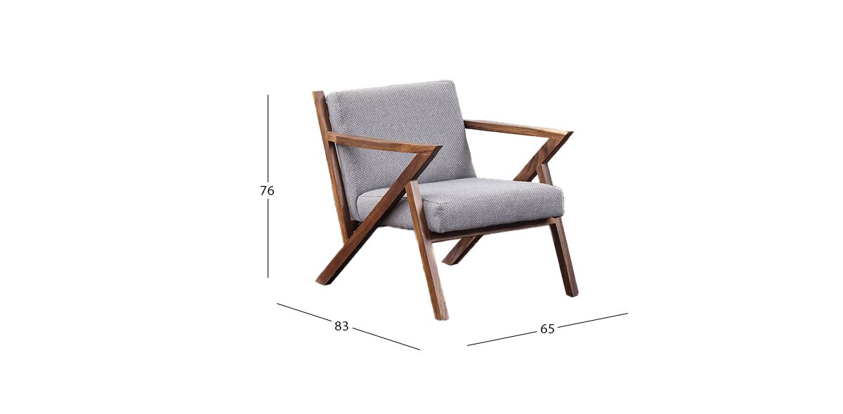 Sillón Ocasional Romeo  Gris Parota