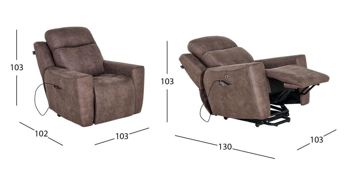 Sillón Reclinable Eléctrico Clovis Gris (Boal)