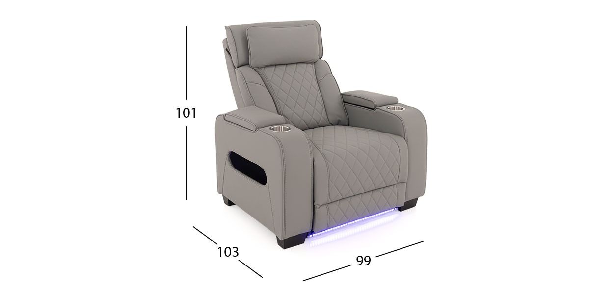 Sillón Reclinable Eléctrico Jetour Gris Claro