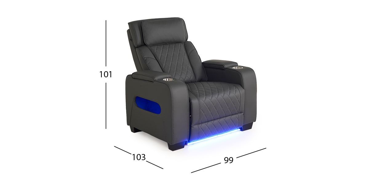 Sillón Reclinable Eléctrico Jetour Gris Oxford