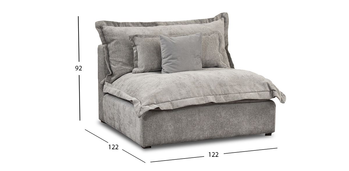 Sillón Sin Brazo Mariel Gris