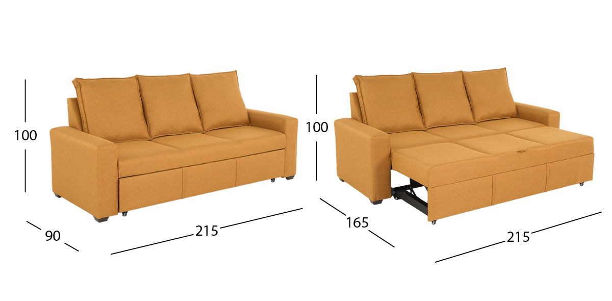 Sofá Cama  Toronto Mostaza