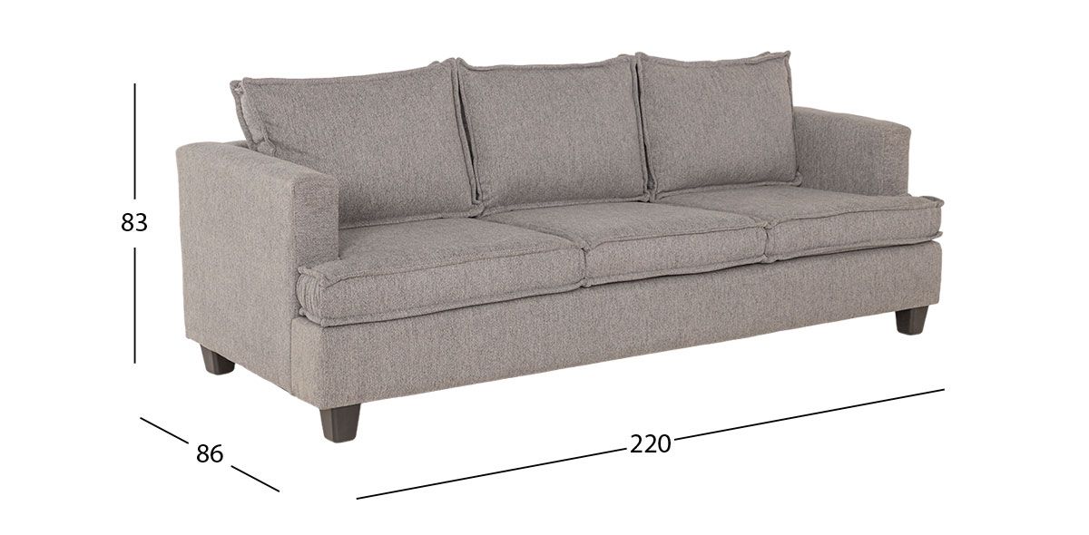 Sofá 3 Plazas Vittoria Gris