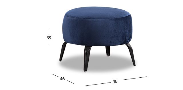 Taburete Bellavue Azul 46 x 39 cms