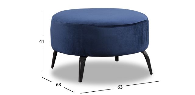 Taburete Bellavue Azul 63 x 41 cms