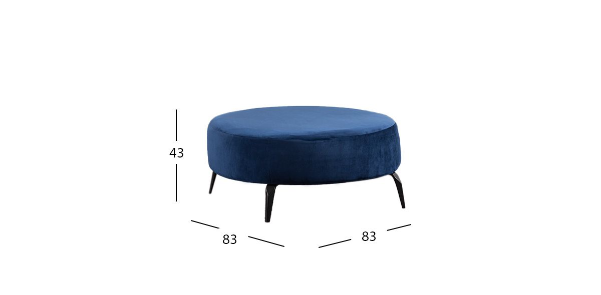 Taburete Bellavue Azul 83 x 43 cms