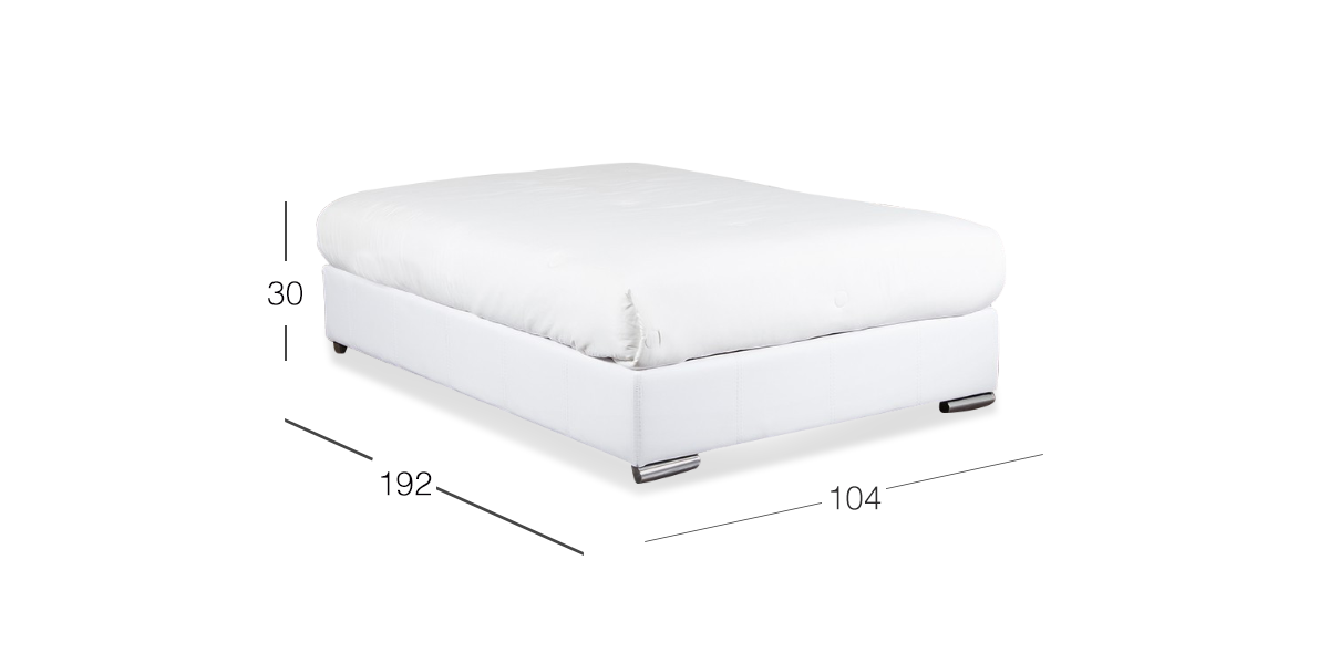 Base De Cama Individual Vielka Blanco