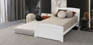 Cama Individual Con Cama Baja Tommy PL Blanco