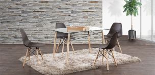Comedor Rectangular Atlas Con Sillas Chocolate