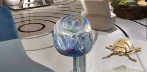 Esfera Decorativa Cristal Zirconia Azul Chica