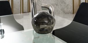 Esfera Decorativa Cristal Zirconia Gris Chica