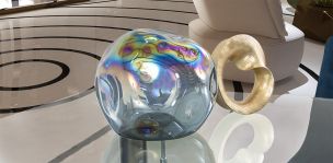 Esfera Decorativa Cristal Zirconia Azul Mediana
