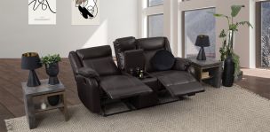 Sofá 2 Plazas Reclinable Wagner Chocolate