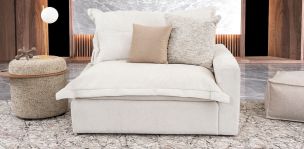 Sillón Con Brazo Derecho Mariel Beige