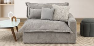 Sillón Con Brazo Derecho Mariel Gris