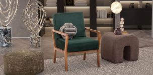 Sillón Ocasional Parota Donovan Verde Esmeralda 