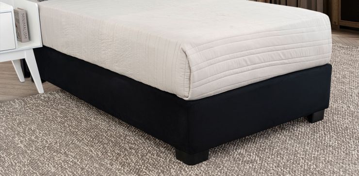 Base De Cama Individual Megan Negra