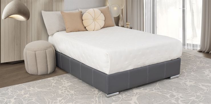 Base De Cama Matrimonial Vielka Gris